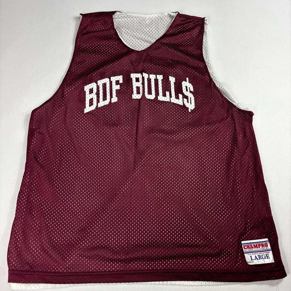 Vintage Champro Chicago Bulls Reversible Practice Jersey USA Made Size L